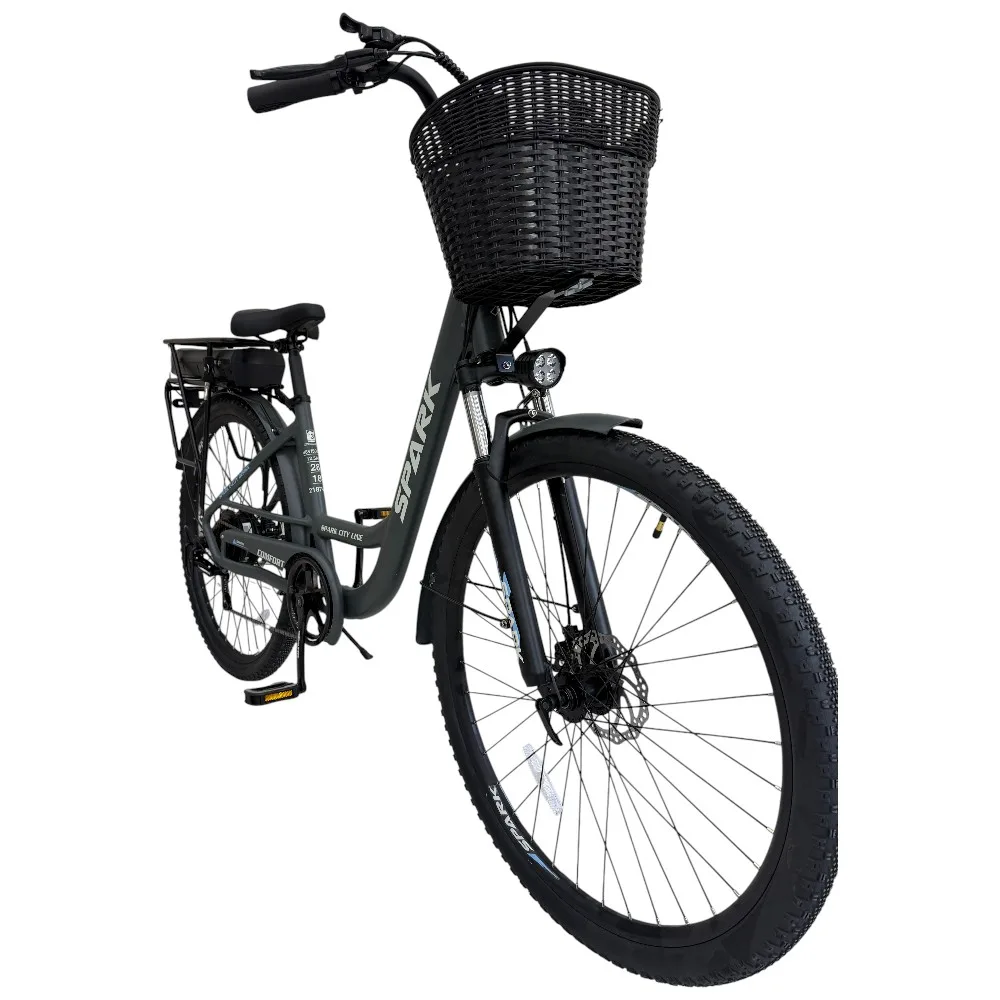 Spark E-City Comfort темно-сірий, 48V/500W/12,8Ah (18)