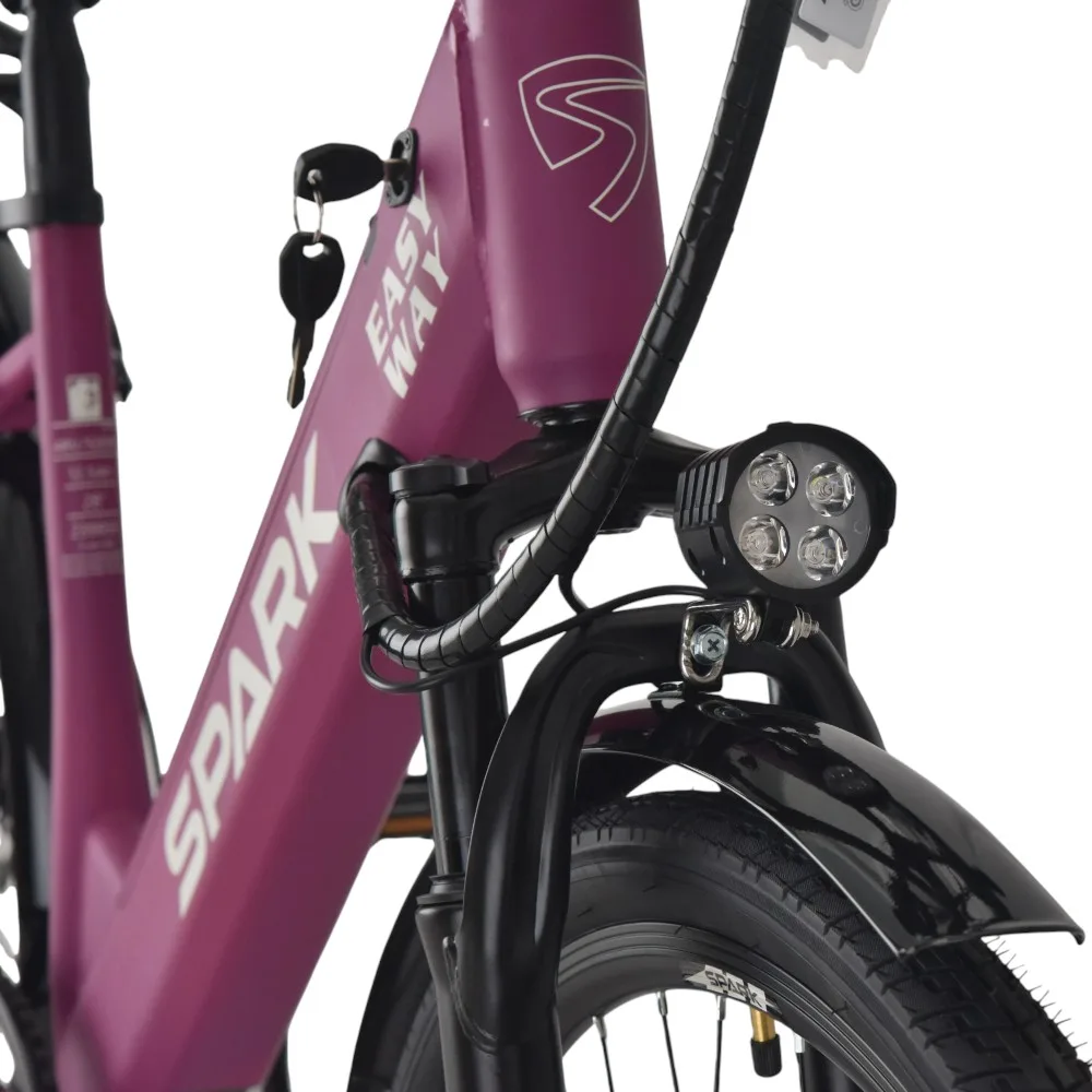 Spark E-City Easy Way фіолетовий матовий, 48V/500W/12,5Ah (18)