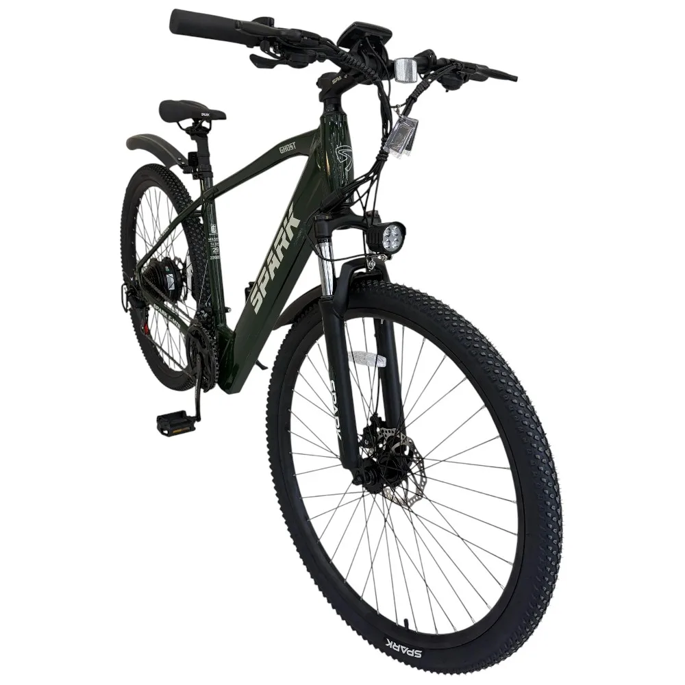 Spark E-Mtb Ghost темно-зелений, 48V/500W/12,8Ah (17)