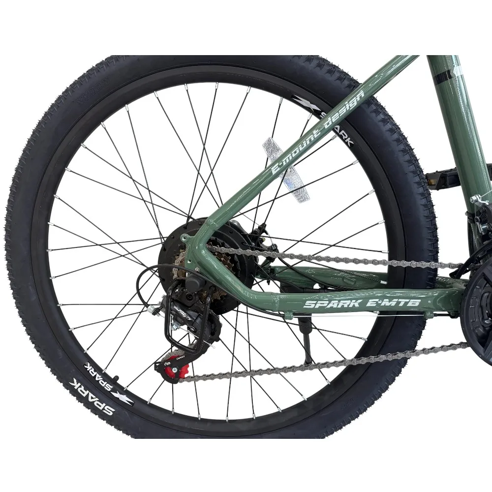 Spark E-Mtb Shadow темно-зелений, 48V/500W/12,8Ah (15)